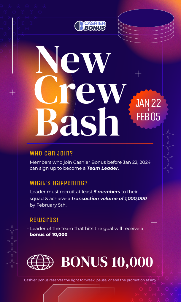 2024 New Crew Bash Event Find Legit Part Time Jobs CashierBonus   2024 PAR2 1 